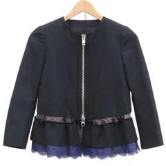 美品 サカイ ウール/コットン ネイビー ジャケット 0827 Sacai