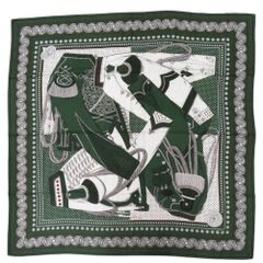 HERMES カレジェアン140 ズアヴとドラゴン バンダナ カシミアシルク
