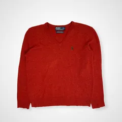 Polo by Ralph Lauren ポロバイラルフローレン / ヴィンテージ ラムウールVネックニット SIZE:S