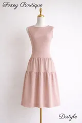 【未使用】【参考価格129,600円】 FOXEY BOUTIQUE 36489 /フォクシーブティック ドレス ティアード40  デイジーピンク ウール100％