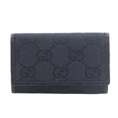 【GUCCI】グッチ 6連 04564R F40IR GGキャンバス 黒 ユニセックス キーケース