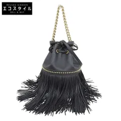 J&MDavidson ジェイアンドエムデヴィッドソン 美品 チェーン フリンジカーニバル 2WAY ショルダー ハンドバッグ レディース ブラック