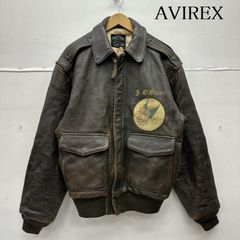 圧巻の龍】アヴィレックス G-1 レザー 40 山羊革 羊毛ボア パッチ 希少