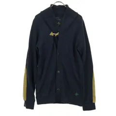 美品 R.NEWBOLD アールニューボールド 長袖 ショールカラー ジャケット M ネイビー メンズ 古着