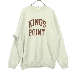 美品 SHIPS シップス プリント 長袖 スウェット M ライトグレー KINGS POINT メンズ 古着のサムネイル