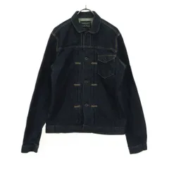 美品 KURO クロ 日本製 長袖 デニムトラッカー ジャケット M ブルー系 インディゴ メンズ 古着のサムネイル