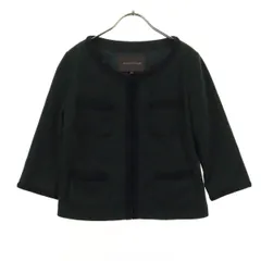 美品 Jewel Changes ジュエルチェンジズ 7分袖 ジャケット 36 ダークグレー レディース 古着のサムネイル