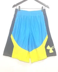 【224523】UNDER ARMOUR アンダーアーマー  バスケットパンツ　バスパン　サイズL メンズ  ・ ブルー/イエロー