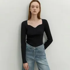 アトリエナイン ハートネック ニット