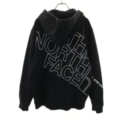 THE NORTH FACE ノースフェイス バックロゴ 長袖 スウェットパーカー XL ブラック NM5PK02J アウトドア メンズ 古着