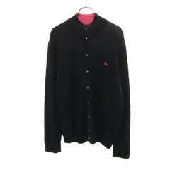 BURBERRY BLACK LABEL バーバリーブラックレーベル 長袖 ニットカーディガン 2 ブラック 三陽商会 メンズ 古着