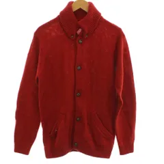 レイジブルー RAGEBLUE ニットジャケット 上着 ウール L 赤 レッド 長袖 ボタンフロント /GG ■ECD001