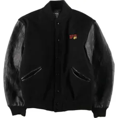 古着 80年代 バトウィン BUTWIN 中綿入り 袖革ウールボタンスタジャン バーシティジャケット USA製 メンズM相当 ヴィンテージ/eaa617820のサムネイル
