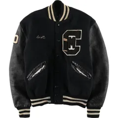 古着 70年代 デロング DeLONG 中綿入り 袖革ウールボタンスタジャン バーシティジャケット USA製 メンズL相当 ヴィンテージ/evb005387