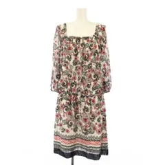 リフレクト Reflect ワンピース ひざ丈 七分袖 総柄 9 白 /KH ■ECC001