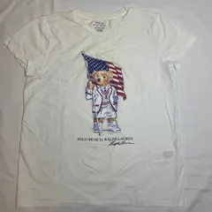 【221381】POLO RALPH LAUREN ラルフローレン  ポロベアー　Tシャツ　半袖　コットン100％　クマ柄　160/84A  ・ ホワイト