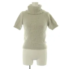 セシルマクビー CECIL McBEE タートルネック半袖ニット シャギー M グレー /MY ■OS ■ECB001