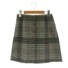 リゼクシー RESEXXY ツイードスカート チェック 台形 ミニ F グレー /MY ■OS ■ECB001