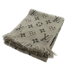 ルイヴィトン LOUIS VUITTON M72242 エシャルプ ロゴマニア マフラー ウール 絹混 シルク混 モノグラム グレー ■GY18 /MQ ■OH