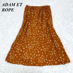 【美品】Adam et Rope' フラワーバードギャザースカート 花柄 M