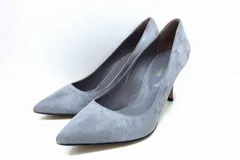 【225396】Sergio Rossi セルジオロッシ  ポインテッドトゥ　スエード　ヒール パンプス 約23.5ｃｍ  37 グレー