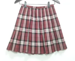 【225637】EASTBOY イーストボーイ  赤系　チェック　プリーツスカート　サイズ9  ・ レッド