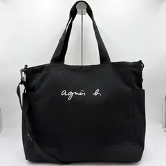 ✨美品✨ アニエスベー ボヤージュ 2way マザーズバッグ トートバッグ ショルダー ドット ブラック リバーシブル