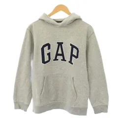 ギャップキッズ GAP KIDS プルオーバーパーカー スウェット 160cm グレー 裏起毛 ロゴ ストレッチ /BB ■ECC001