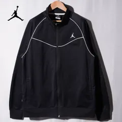ナイキ NIKE エアジョーダン AIR JORDAN トラックジャケット L ブラック 00s DRY-FIT ドライフィット ジャンプマン ロゴ刺繍 ジャージ スポーツウェア バスケ ストリート オーバーサイズ 古着 N114