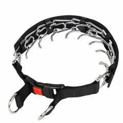 首輪 犬 トレーニングカラー プロングカラー スパイクピンチカラー ステンレス チェーン 調節可能 簡単装着 トレーニング しつけ用 引っ張り お散歩グッズ 犬用品 クイックリリー