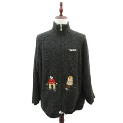 カステルバジャック CASTELBAJAC ボアジャケット ブルゾンジャケット 上着 ミドル丈 4 XL 大きいサイズ チャコールグレー 刺繍 スタンドカラー /SY32 ■ECC001のサムネイル