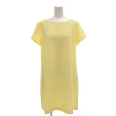 ザラウーマン ZARA WOMAN ミニワンピース ボートネック 半袖 M 黄 イエロー /YJ ■ECF001