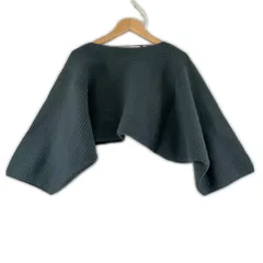 美品 UNIQLO ユニクロ クロップドニット 無地 秋冬 AW 長袖ニット グリーン レディース L UNIQLO and LEMAIRE【古着】【中古】【送料無料】