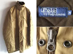 希少 00sビンテージ Polo by Ralph Lauren ラルフローレン 中綿/エコダウン入 キルティング裏地 M-65 ミリタリージャケット M ベージュ