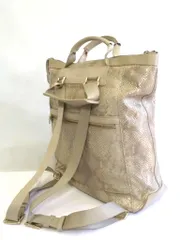 【228180】COLE HAAN コールハーン  レザー　パイソン型押し　３WAYバッグ/トート×ショルダー×リュック　コンバーチブル