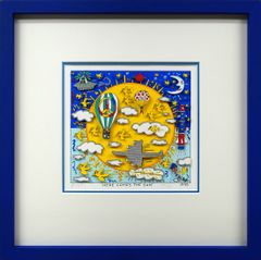 村上 暁人「海の年輪」木版画 限定サイン入 創作版画協会会長 棟方志功