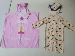 赤ちゃん 離乳する 恐竜 ラッシュガード ビーチガウン スイミングキャップ 90 100