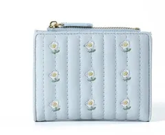 [SPooooN!] 財布 小学生 中学生 女の子 レディース 二つ折り ミニウォレット 子供財布 小銭入れ コンパクト 子供用 多機能（ライトブルー） [ライトブルー]