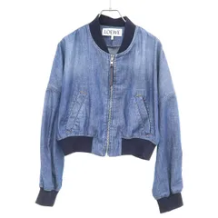 LOEWE ロエベ 24SS ドロップショルダークロップドデニムボンバージャケット S359Y50X67 インディゴブルー 38のサムネイル