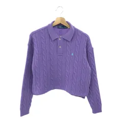 POLO RALPH LAUREN ポロラルフローレン ケーブルポロニット サイズ:XS カシミヤ混    パープル レディース / 241004012196