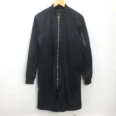 g■ザラ/ZARA MAN MA-1/ロングジャケット【M】黒/men's/51【中古】■