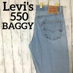 リーバイス　550　W32　バギーパンツ　ジーンズ　デニム　ブルー　1396