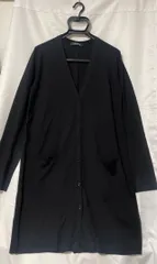 【230098】S Max Mara エスマックスマーラ  長袖ニット　カーディガン　ウール100％　ロング　ストレッチ　M  ・ ブラック