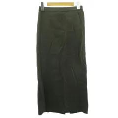 セオリーリュクス theory luxe 美品 近年 リネン ロング スカート カーキ 36 約S ■YHS5