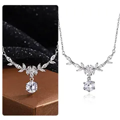 【特価商品】ジュエリー シンプルスマイルライン 女性 金属アレルギー対応925ネックレス ギフトにも最適 最高級キュービックジルコニア アクセサリー シルバー925 誕生日 スマイルペンダント レディース 記念日 ネックレス バレンタインデー モアサナイト 母