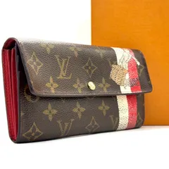 【通が選ぶモノグラム】　Louis Vuitton　長財布 モノグラム グルーム ポルトフォイユサラ ベルボーイ M60034　ブラウン レッド