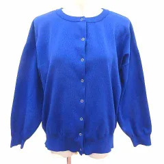 シューラルー SHOO・LA・RUE カーディガン ニット 長袖 F 青 ブルー /YK