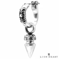 ライオンハート クロッシングピアス スパイクドロップ シルバー925 フープ ピアス フープピアス 片耳用 1点売り メンズ ブランド
