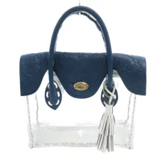 カービングトライブス グレースコンチネンタル CARVING TRIBES ハンドバッグ PVC レザー クリア ブルー /UO