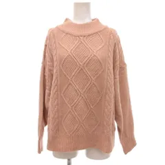 アースミュージック&エコロジー EARTH MUSIC & ECOLOGY タグ付き ニット セーター 長袖 F ピンク /BS